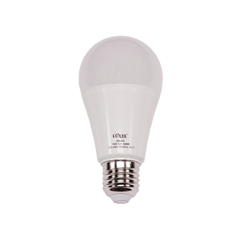 Лампа світлодіодна Luxel A60, 15Вт, E27, 4000К (065-NE)